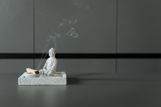 Meditation space with aromatherapy