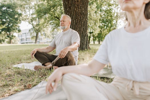 outdoor meditation setting