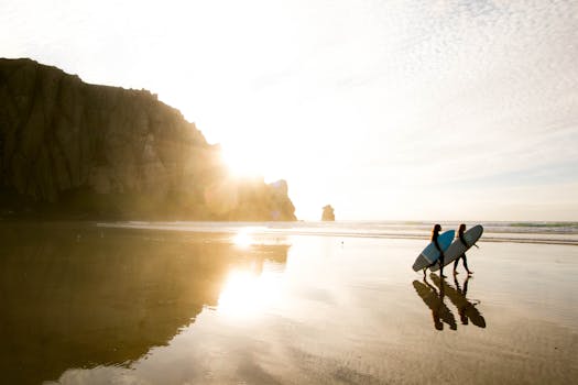 calm beach scene