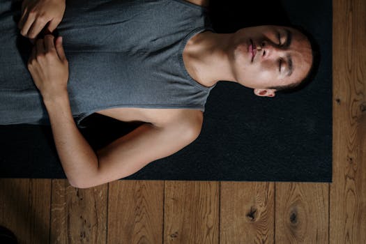 athlete practicing deep breathing