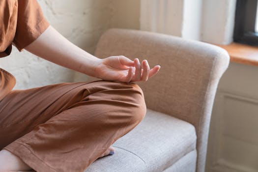 comfortable meditation space